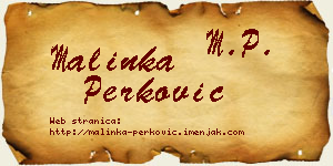 Malinka Perković vizit kartica
